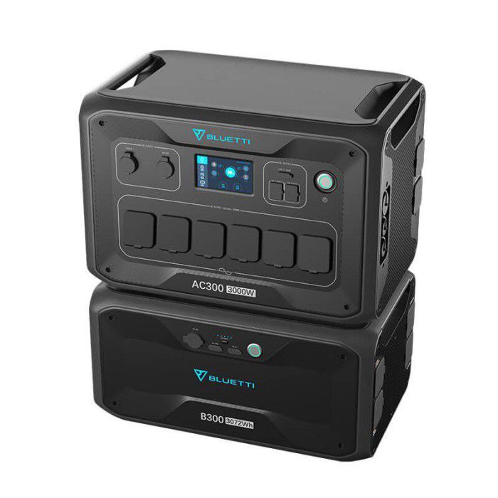 - PowerOak Bluetti AC300 + B300 solar generator combo - Powerbanks - AC300