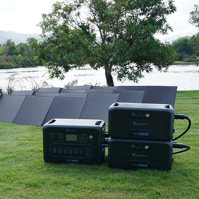 - PowerOak Bluetti AC300+B300 solar generator combo - Powerbanks - AC300